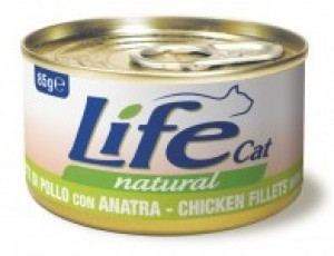 LIFE CAT CHICKEN with DUCK - konservi kaķiem 6 x 85g